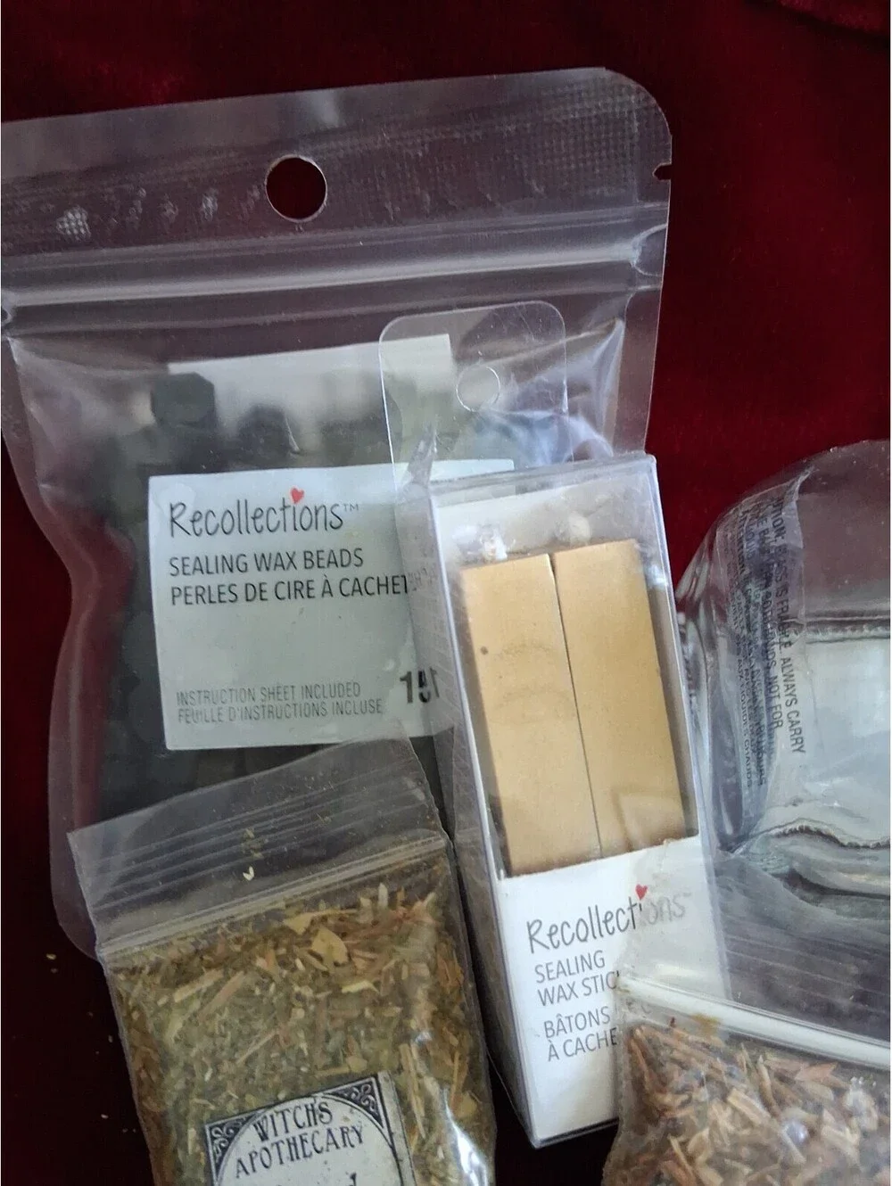 Herbs, Flowers, Roots, Bark Bottles Wax Witchcraft/Wicca/Ritual/Spells/Rare